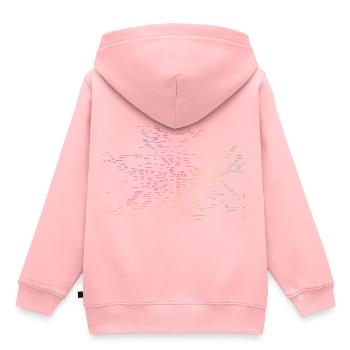 Berlin map subway stations - Kids Premium Organic Hoodie - rose - Back - AI Model Kid Female (0cm)