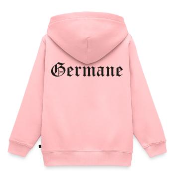 Germane Germania Germanisch Geschenkidee - Kinder Premium Organic Hoodie - Rosa - Hinten - AI Model Kid Female (0cm)