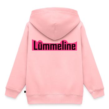 Luemmeline - Kinder Premium Organic Hoodie - Rosa - Hinten - AI Model Kid Female (0cm)