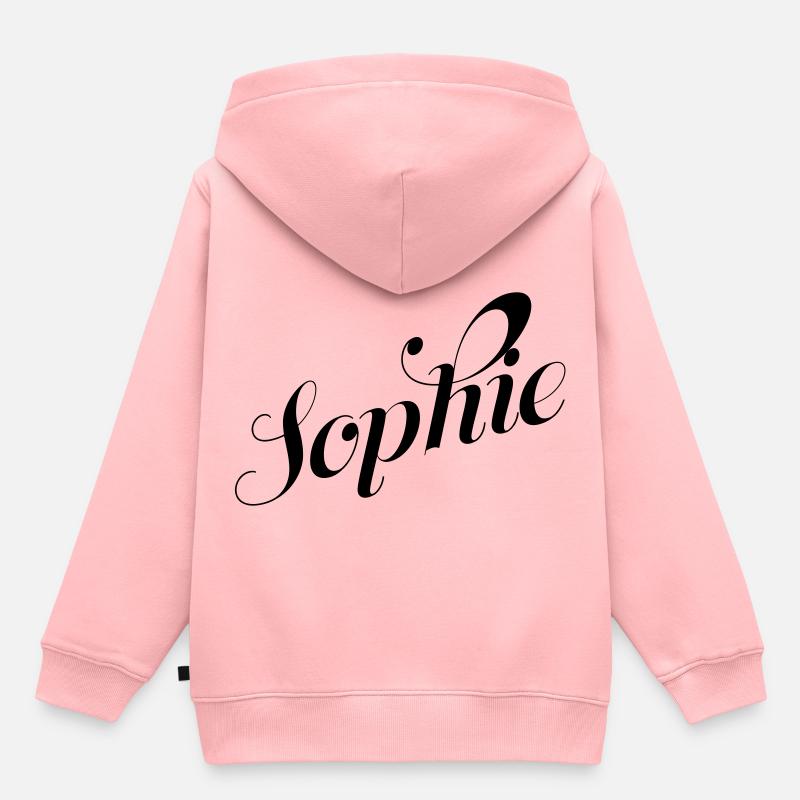 Sophie - Sweat Premium à capuche enfant bio - rose