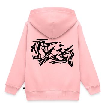 project1 - Kinder Premium Organic Hoodie - Rosa - Hinten - AI Model Kid Female (0cm)