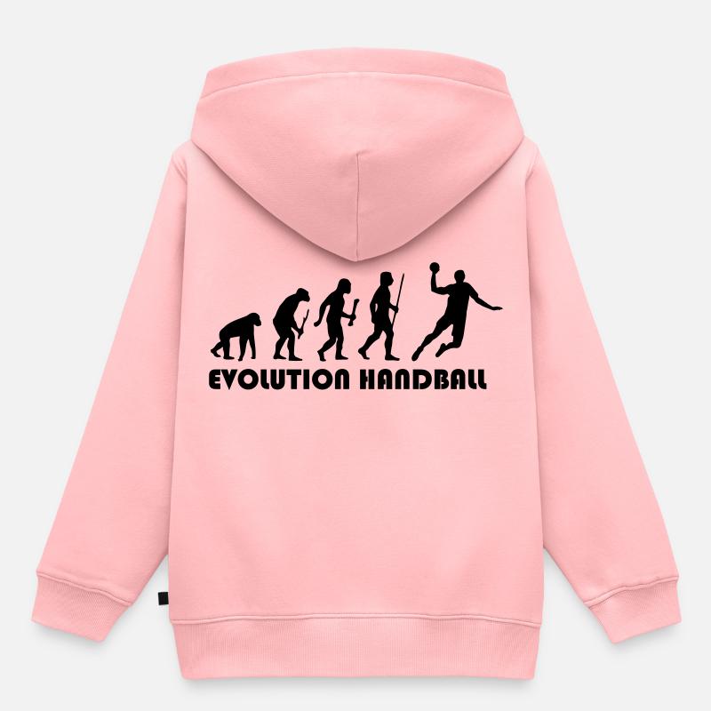 Evolution Handball - Sweat Premium à capuche enfant bio - rose