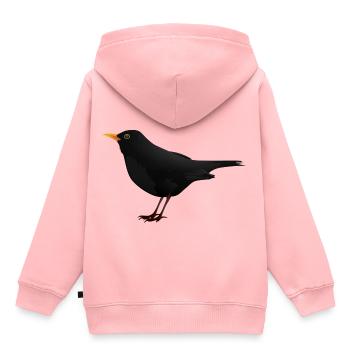 Blackbird Thrush Star Bird Gift Idea - Kids Premium Organic Hoodie - rose - Back - AI Model Kid Female (0cm)