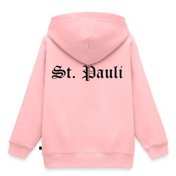 St. Pauli - Kinder Premium Organic Hoodie - Rosa - Hinten - AI Model Kid Female (0cm)
