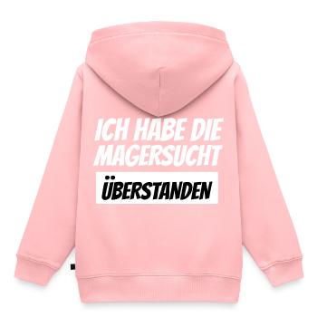 ich habe die Magersucht überstanden - Kinder Premium Organic Hoodie - Rosa - Hinten - AI Model Kid Female (0cm)