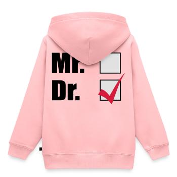 Doktortitel - Kinder Premium Organic Hoodie - Rosa - Hinten - AI Model Kid Female (0cm)