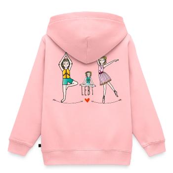 Die Hüterin der Kinder-Bewegung - Kinder Premium Organic Hoodie - Rosa - Hinten - AI Model Kid Female (0cm)
