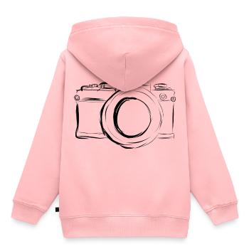 Kamera, Vintage Kamera, , Alte Kamera, Old - Kinder Premium Organic Hoodie - Rosa - Hinten - AI Model Kid Female (0cm)