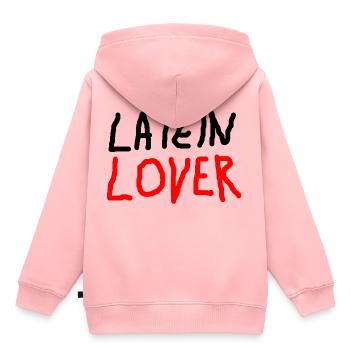 Latein Lover - Kinder Premium Organic Hoodie - Rosa - Hinten - AI Model Kid Female (0cm)
