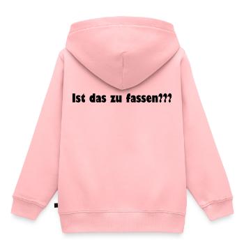 Ist das zu fassen??? - Kinder Premium Organic Hoodie - Rosa - Hinten - AI Model Kid Female (0cm)