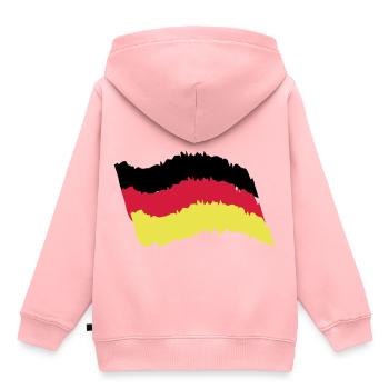 Deutschland Fahne - Kinder Premium Organic Hoodie - Rosa - Hinten - AI Model Kid Female (0cm)