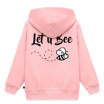 Biene - Bienchen - Flug - Let It Bee! - Kinder Premium Organic Hoodie - Rosa - Hinten - AI Model Kid Female (0cm)