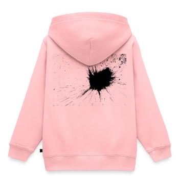 Stylisher Tintenfleck - Kinder Premium Organic Hoodie - Rosa - Hinten - AI Model Kid Female (0cm)