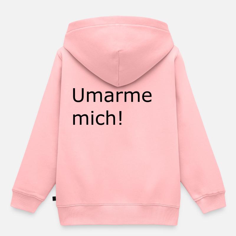 Embrasse moi - Sweat Premium à capuche enfant bio - rose