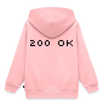 200 OK - Sweat Premium à capuche enfant bio - rose - Dos - AI Model Kid Female (0cm)