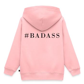 Raute Badass - Kinder Premium Organic Hoodie - Rosa - Hinten - AI Model Kid Female (0cm)