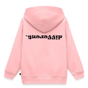 être différent - Sweat Premium à capuche enfant bio - rose - Dos - AI Model Kid Female (0cm)