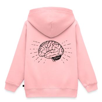 cerveau cerveau cerveau médecine cerveau idée chirurgie - Sweat Premium à capuche enfant bio - rose - Dos - AI Model Kid Female (0cm)