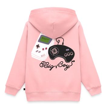 Gamer Videospiele Spiel Junge Aussenseiter Joystick - Kinder Premium Organic Hoodie - Rosa - Hinten - AI Model Kid Female (0cm)