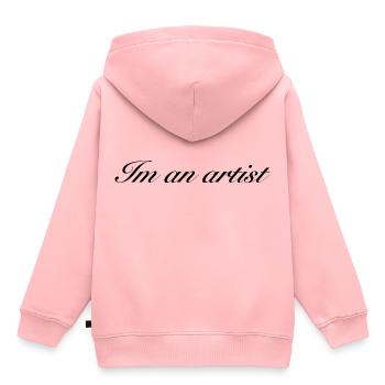Im an artist SCHWARZ - Kinder Premium Organic Hoodie - Rosa - Hinten - AI Model Kid Female (0cm)