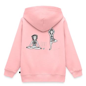 Die Hüterin der Kinder- Bewegung - Kinder Premium Organic Hoodie - Rosa - Hinten - AI Model Kid Female (0cm)