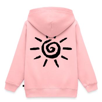 Die Sonne - Kinder Premium Organic Hoodie - Rosa - Hinten - AI Model Kid Female (0cm)