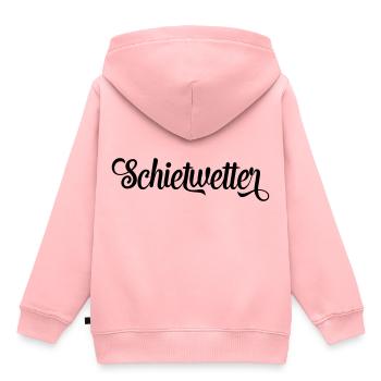 schietwetter - Kinder Premium Organic Hoodie - Rosa - Hinten - AI Model Kid Female (0cm)