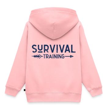 Überlebenstraining Survival Überlebenskünstler - Kinder Premium Organic Hoodie - Rosa - Hinten - AI Model Kid Female (0cm)