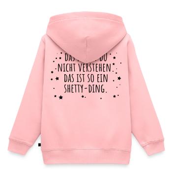 Shetty-Ding - Kinder Premium Organic Hoodie - Rosa - Hinten - AI Model Kid Female (0cm)