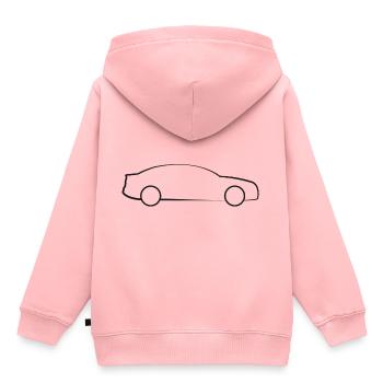Auto - Kinder Premium Organic Hoodie - Rosa - Hinten - AI Model Kid Female (0cm)