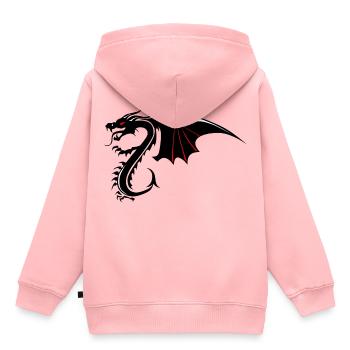 Drachen Tribal Tattoo Form 200410 x - Kinder Premium Organic Hoodie - Rosa - Hinten - AI Model Kid Female (0cm)