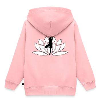 Namaste lotus flower / gift idea - Kids Premium Organic Hoodie - rose - Back - AI Model Kid Female (0cm)