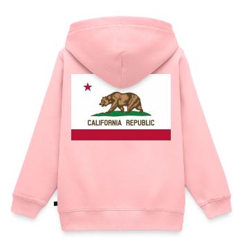 Californie - Sweat Premium à capuche enfant bio - rose - Dos - AI Model Kid Female (0cm)