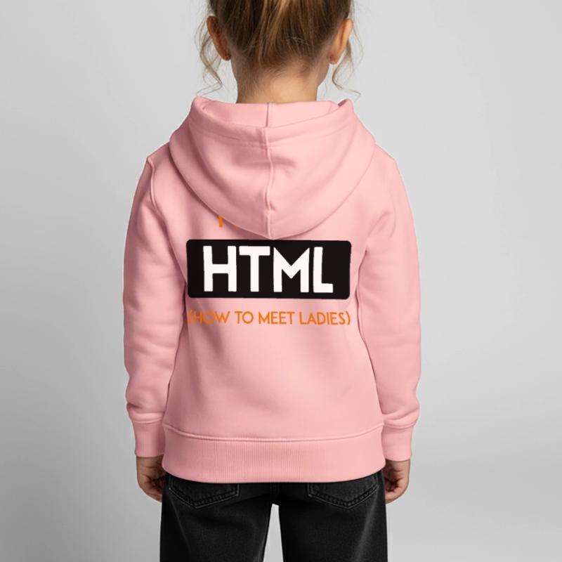 HTML web developer developer CSS programmer Kids Premium Organic Hoodie