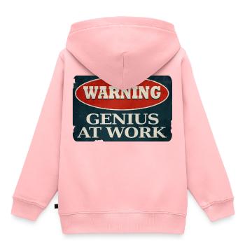 Genius AT Work - Kinder Premium Organic Hoodie - Rosa - Hinten - AI Model Kid Female (0cm)