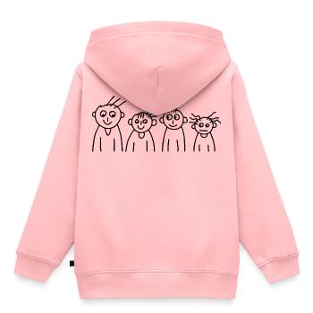 Family Friends People People - Kids Premium Organic Hoodie - rose - Back - AI Model Kid Female (0cm)