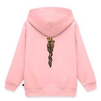 Baguette magique Magicien de la torche - Sweat Premium à capuche enfant bio - rose - Dos - AI Model Kid Female (0cm)