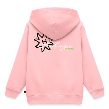 Haflinger-ce-else - Sweat Premium à capuche enfant bio - rose - Dos - AI Model Kid Female (0cm)