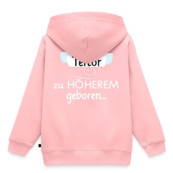 Tenor zu Höherem geboren - Chorsänger Chormusik - Kinder Premium Organic Hoodie - Rosa - Hinten - AI Model Kid Female (0cm)