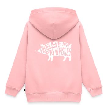 Denglisch - Kinder Premium Organic Hoodie - Rosa - Hinten - AI Model Kid Female (0cm)