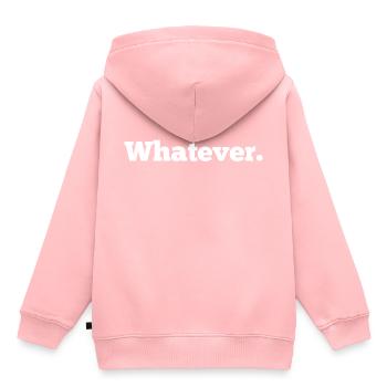 whatever. was auch immer. - Kinder Premium Organic Hoodie - Rosa - Hinten - AI Model Kid Female (0cm)