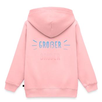 Großer Bruder Geschenkidee - Kinder Premium Organic Hoodie - Rosa - Hinten - AI Model Kid Female (0cm)