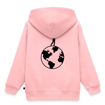 Golf Golfer Golfplatz Golfspieler Weltkugel - Kinder Premium Organic Hoodie - Rosa - Hinten - AI Model Kid Female (0cm)