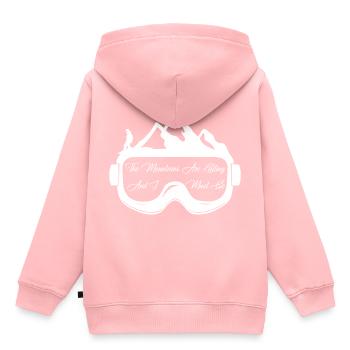 Snowboard Snowboard Snowboard - Sweat Premium à capuche enfant bio - rose - Dos - AI Model Kid Female (0cm)