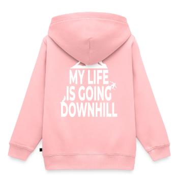 Snowboard Snowboard Snowboard - Sweat Premium à capuche enfant bio - rose - Dos - AI Model Kid Female (0cm)