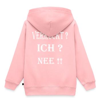 Lustiger Spruch für alle - Kinder Premium Organic Hoodie - Rosa - Hinten - AI Model Kid Female (0cm)