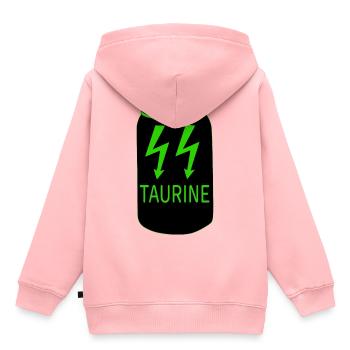 Taurin Drink - Kinder Premium Organic Hoodie - Rosa - Hinten - AI Model Kid Female (0cm)