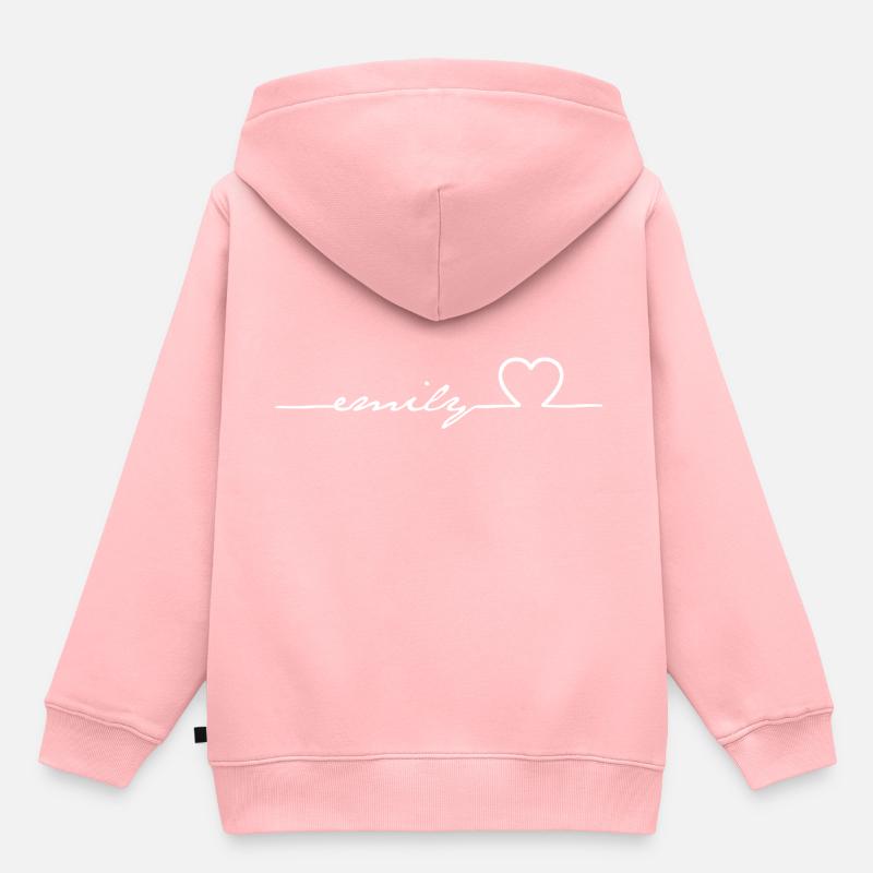 Emily - Felpa Premium con cappuccio bambino bio - rosa