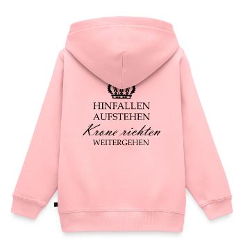 Hinfallen aufstehen Geschenk Geschenkidee - Kinder Premium Organic Hoodie - Rosa - Hinten - AI Model Kid Female (0cm)