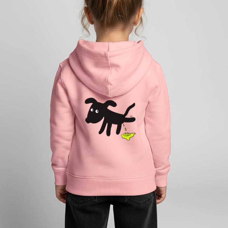 Hund pinkelt Hunde Kinder Premium Organic Hoodie